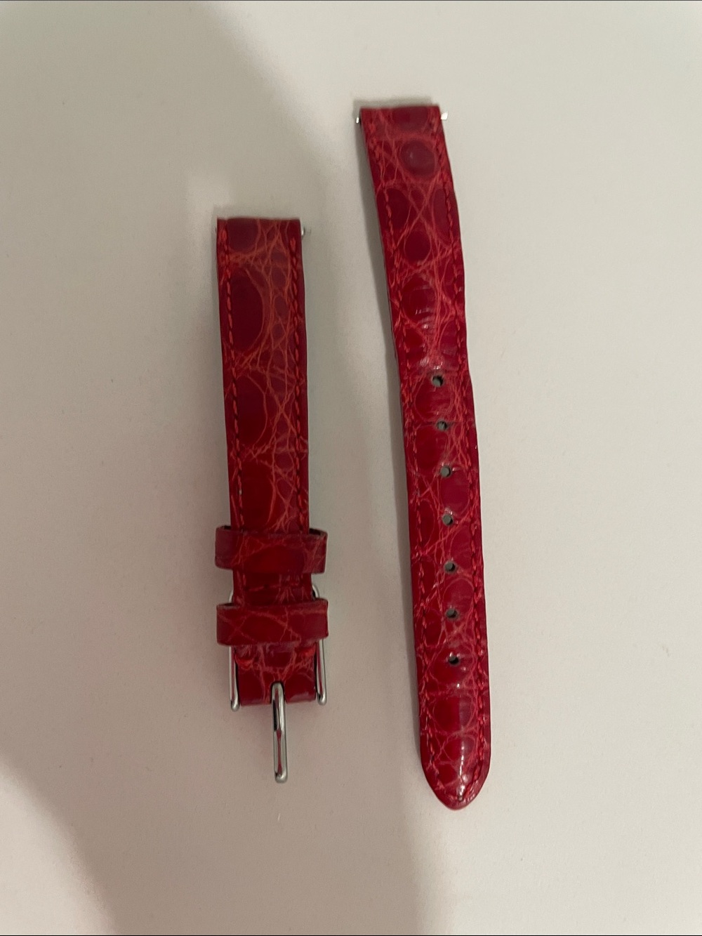 Red Leather Watch Strap Replacement - Accessory